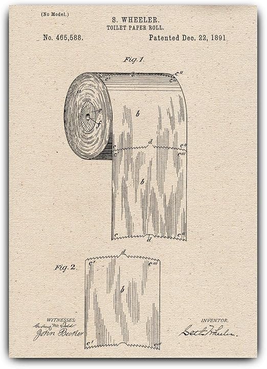 Amazon Com Greta Oto Toilet Paper Rooll Original Drawings Patent