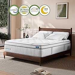 Calking Size Mattress, Lechepus 14Inch Medium Plush