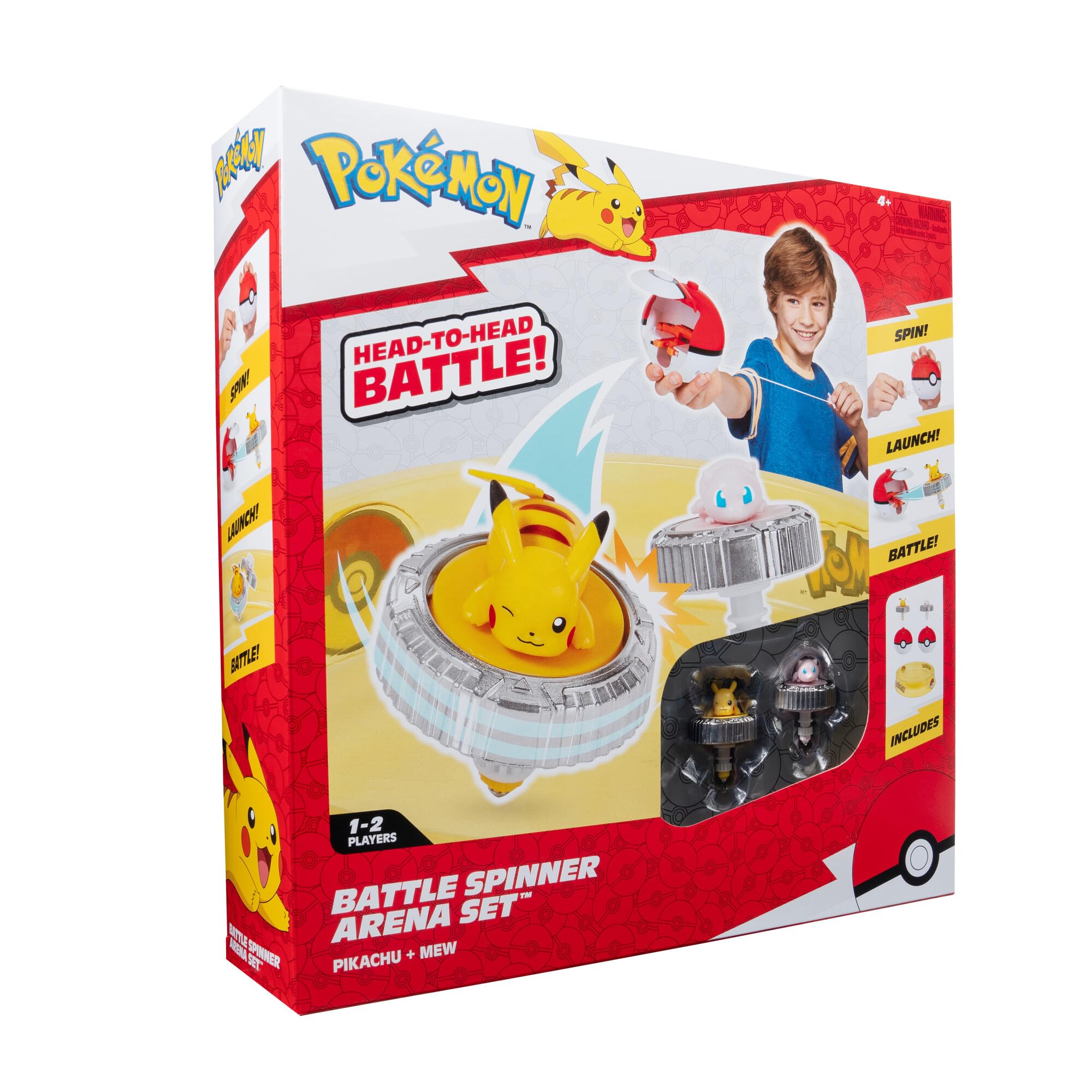 Pokémon Battle Spinner Arena Set - Two Battle Spinners with Two Poké Ball Spinner Launchers and Battle Arena