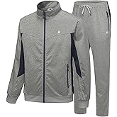 Little Donkey Andy Mens Tracksuit Sweatsuits 2 Piece Set Athletic Jogging Elasticity Full Zip Sets Sweat Track Suits for Men