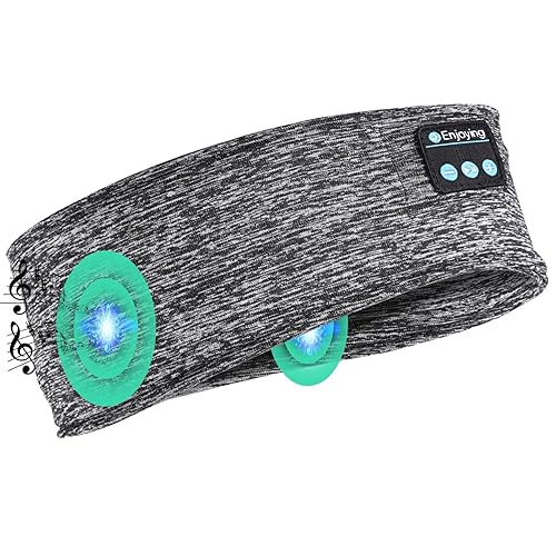 Zalvivia Sleep Headphones Bluetooth Sports Headband Headphones with Ultra-Thin HD Stereo Speakers,Perfect for Sports, Side Sleepers, Air Travel, Meditation and Relaxation Grey