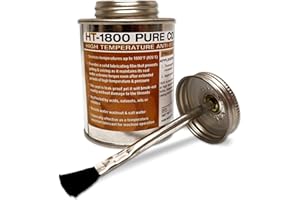 Liquid-O-Ring HT-1800 Pure Copper Anti-Seize Lubricant – High Temp 1800°F, Lead-Free, Zinc-Free, Graphite-Free, Non-Corrosive – Made in USA – 8oz Brush-Top Can