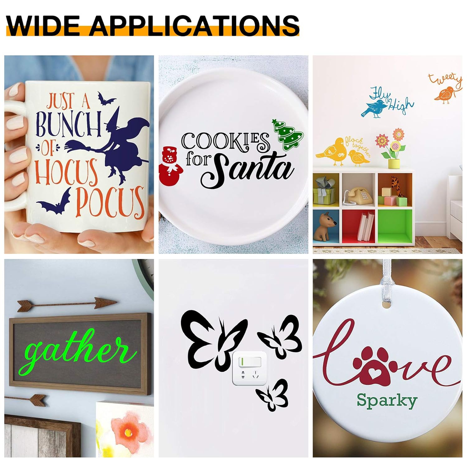 HTVRONT Permanent Vinyl, Adhesive Vinyl for Cricut - 45 Vinyl Sheets 12" x 12" & 5 Transfer Tape Sheets Set for Craft Projects, Signs, Scrapbooking (Multi Color 50pack): Industrial & Scientific
