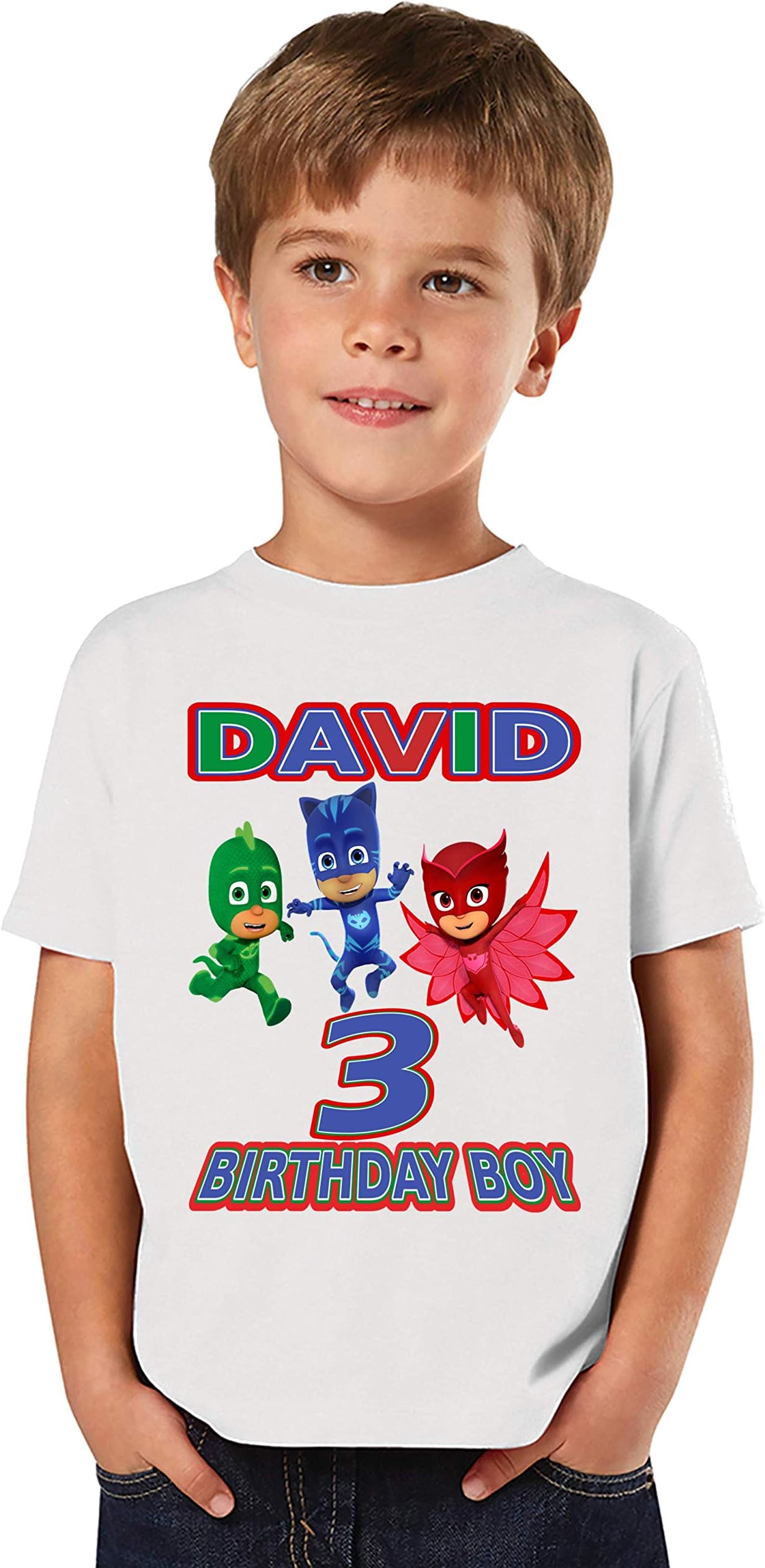 Pj Masks Birthday Shirt, Pj Masks Birthday Party, Add Any Name and Age, Family Matching Shirts, Boys and Girls Birthday Shirts, Pj Masks Birthday Shirt 1