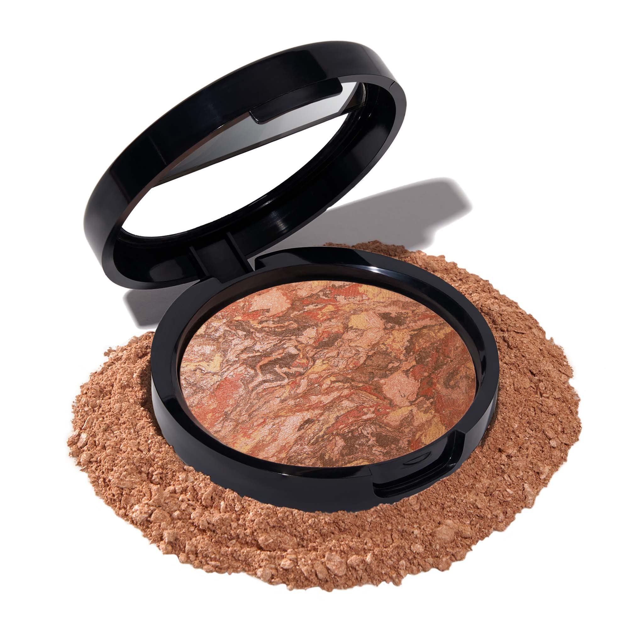 LAURA GELLER Baked Balance-n-Brighten Colour Correcting Powder Foundation (Deep) Buildable Light to Medium Coverage Baked Foundation, Demi-Matte Finish