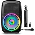 Ion Audio Total PA Glow MAX - Bluetooth Speaker, PA System with Microphone Stand & Party Lights (Renewed)