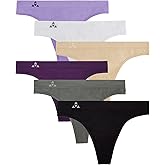 Balanced Tech Moisture Wicking Underwear for Women, Seamless Workout Thongs Quick Dry Travel Thong Panties