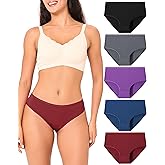BAMBOO COOL Women's Cool Bikini Briefs for Women Lightweight Panties Stretchy Soft Breathable Underwear 5-pack