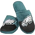 FOCO Men's NFL Team Logo Staycation Plush House Shoes Slide Slippers