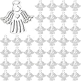 Framendino, 50 Pieces Silver Angel Charms Pendants of Love Flying Wing for Necklace Jewelry Making Crafts