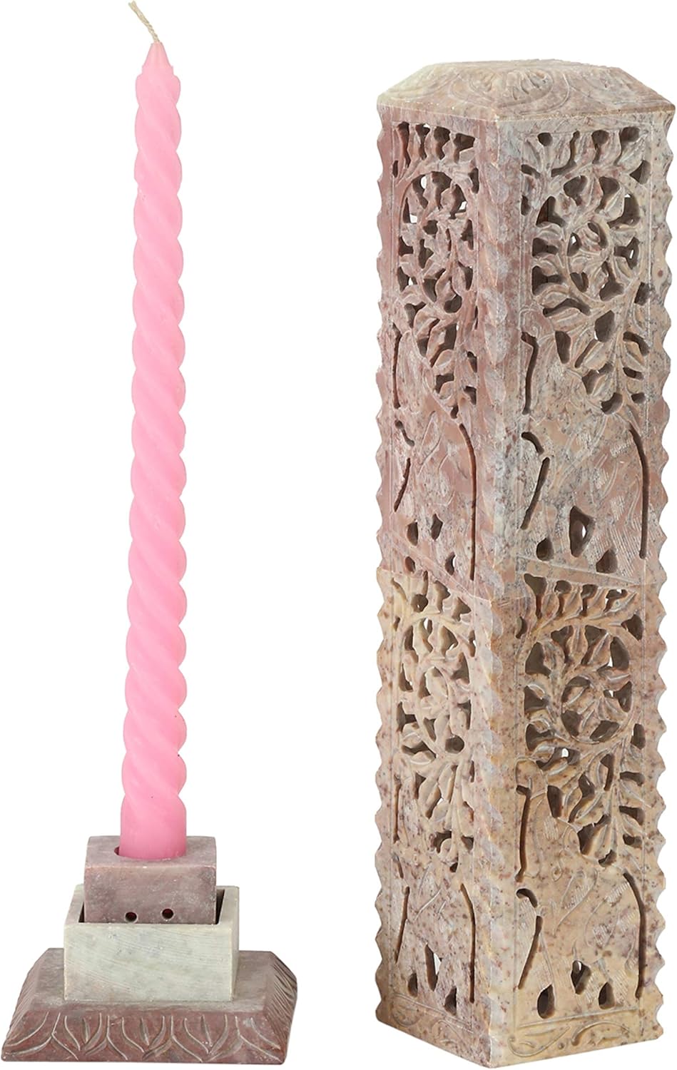 Carry Me Handmade Marble Soapstone Incense Stick Burner, Natural, Square - Image 4