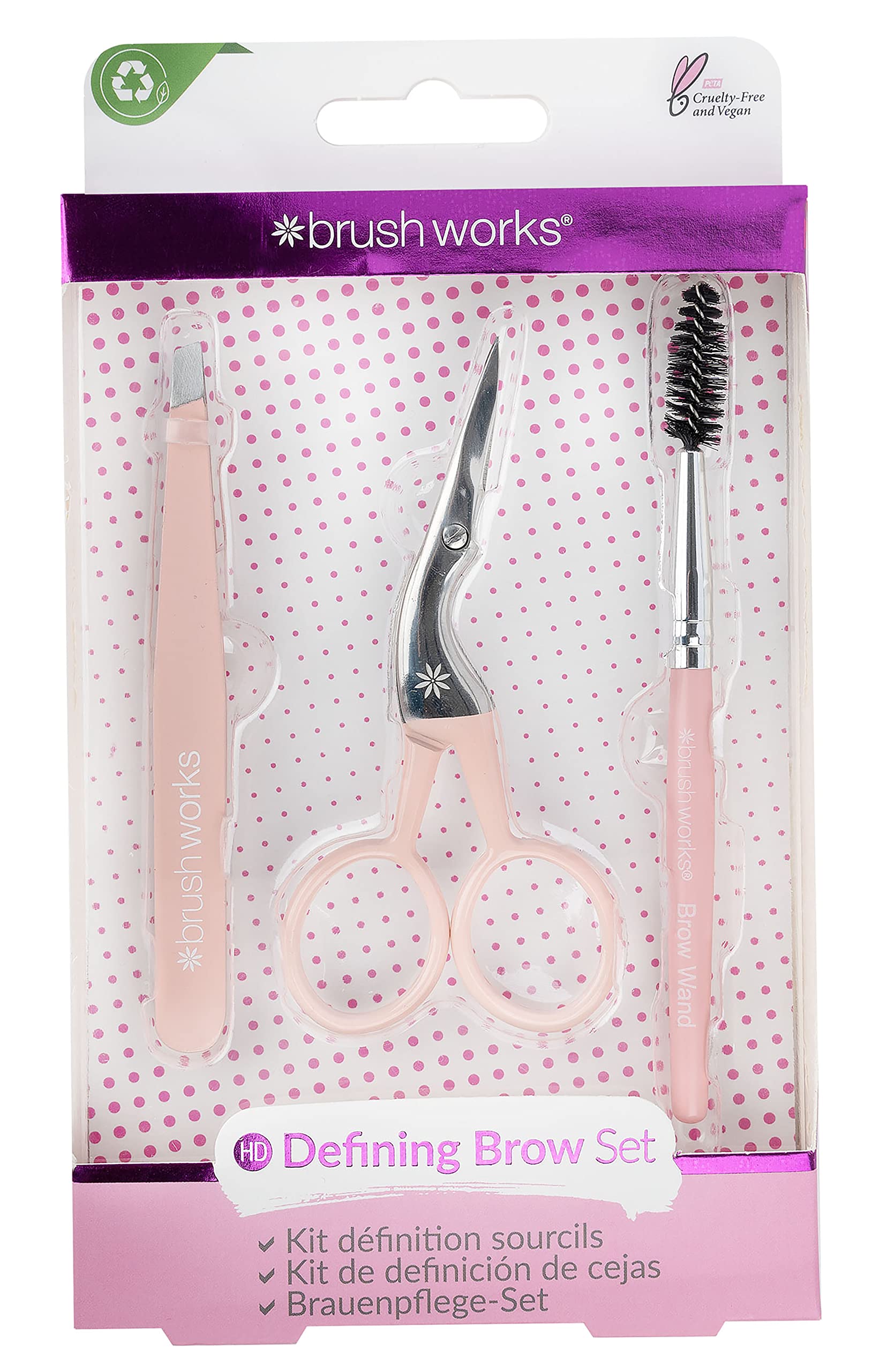 Brushworks Defining Brow Set, Pink