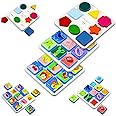 Edu&Kate's Activity Box/Stage 1 Kit Volume 2 – Geometric Shape Sorters for Toddlers 1-3, Shape Sorter Toy, Toddler Sorting Toys and Learning Puzzles, Special Needs Kit with Colors, Fruit & Images