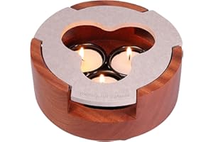 LIGHTZZ Teapot and Food Warmer, Portable Food Warmer for Camping and Traveling, Upgrade to 3 Candles to Increase The Heat, Ideal for Winter Tea Gathering