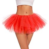 ASKHOPE Tutu for Women Adults 5 Layered Tutu Tulle Skirt Tutus for Women Girls Teens 80s Tutu Halloween Costume