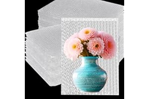 WENQUIT 100PCS Clear Bubble Pouches Wrap Bags, 8 x 12 Inch Bubble Out Bag Pouch for Packing & Shipping, Double Layer Bubble Cushion Wrap Bags Protective Bubble Pouches Bags for Moving and Storage