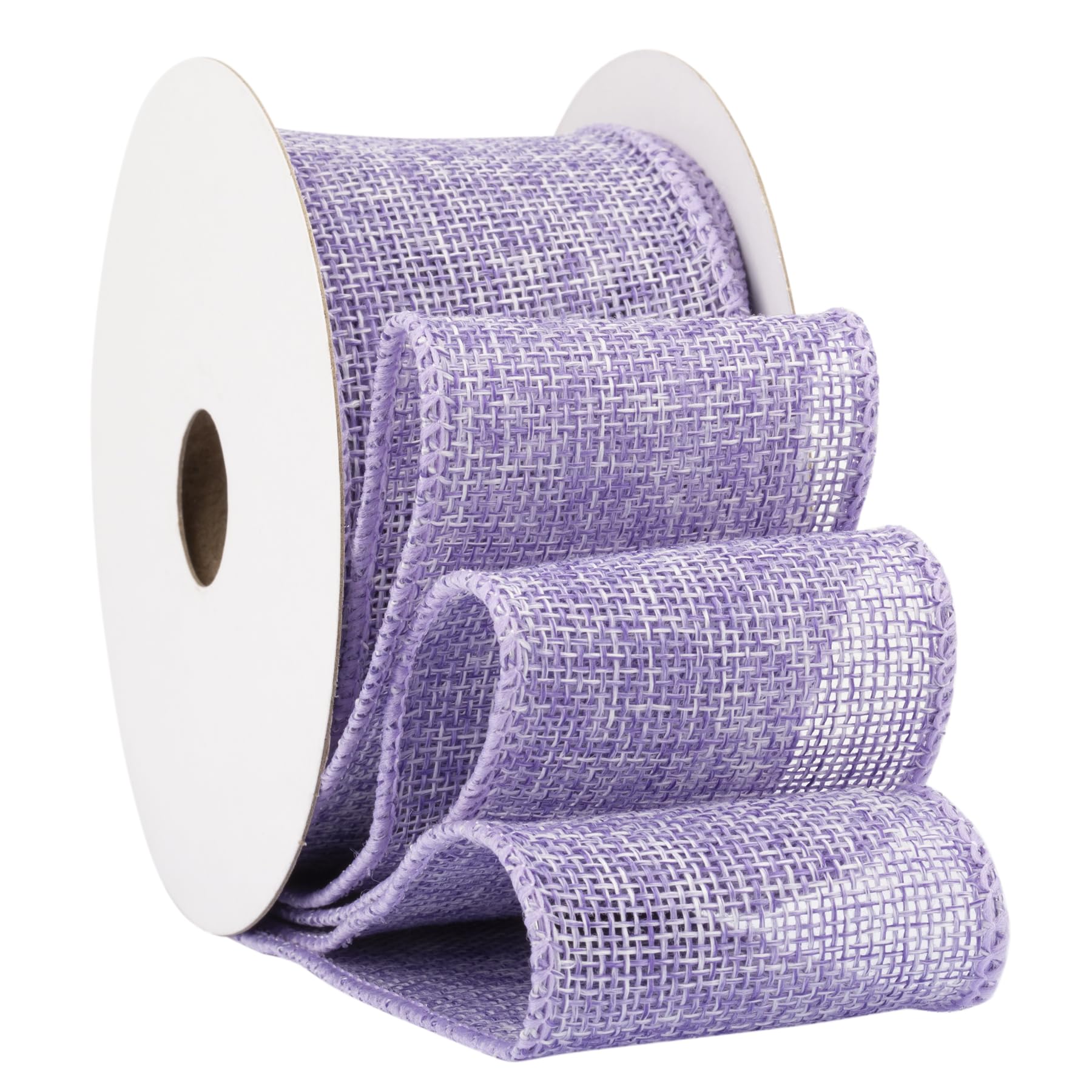 Fondersy 9-Meter Lt. Purple Burlap Ribbon Wired Burlap Ribbon - 50mm Width for Gift Wrapping, Floral Arrangements, Wreath Making, and Christmas Decor