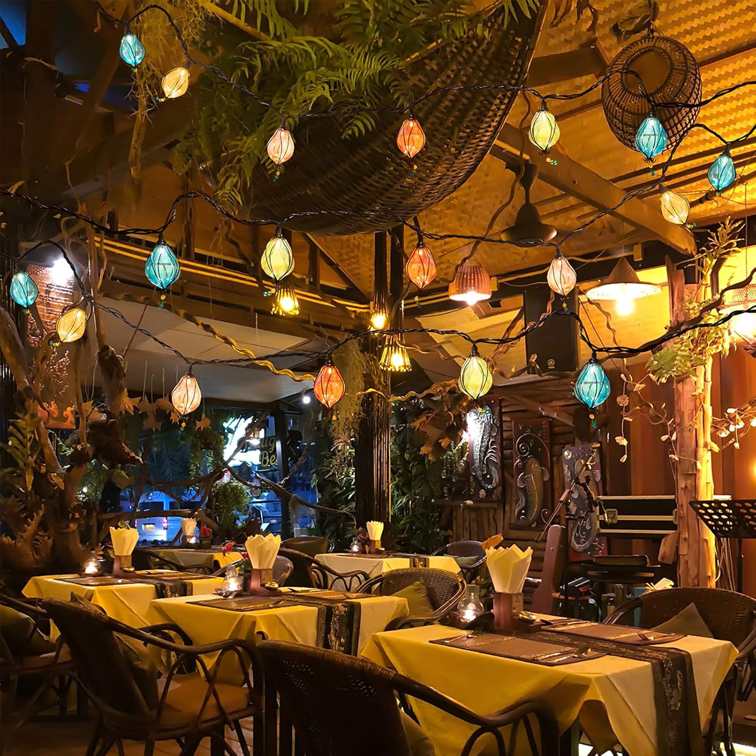 Vigdur Multicolor Fairy String Lights with 10 Bulbs Connectable Waterproof Decorative Indoor String Lights for Christmas Party Birthday Wedding Festival Bedroom Outdoor Patio: Home & Kitchen