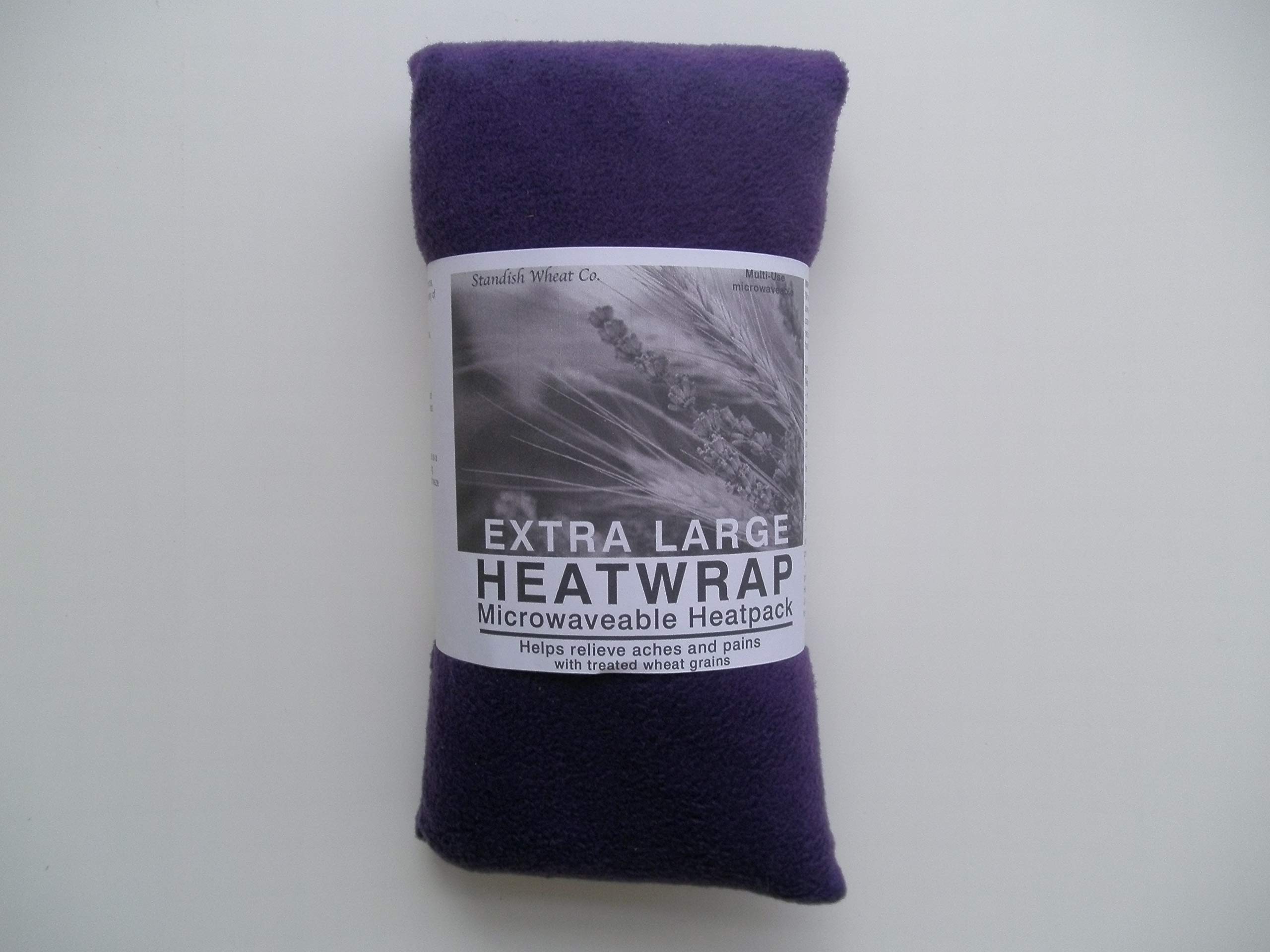 Microwave Fleece Wheat Bag - Purple - Size LARGE - UNSCENTED