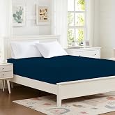 100% Microfiber Twin Size Fitted Sheet Only, Bed Sheet Drak Blue 39"x75" | Ultra Soft Breathable Hotel Quality 14" Deep Pocket Fitted Sheet Matress Protector for Dormitory, Machine Washable Non-Fade