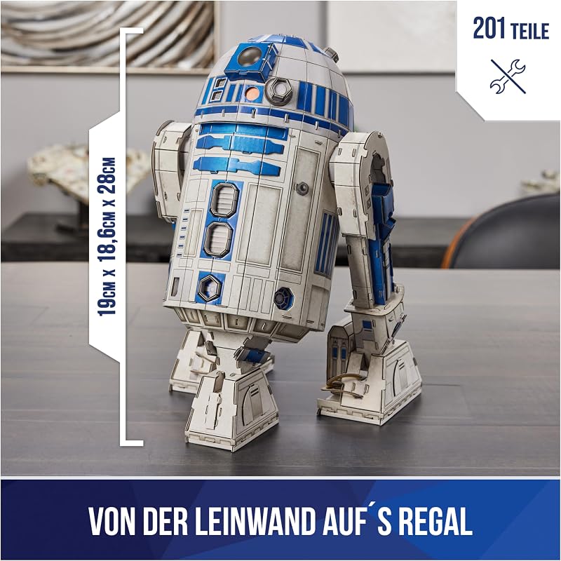 - Star Wars R2-D2 - detailreiches 3D-Puzzle aus hochwertigem Karton, 201 Teile, für Star Wars Fans ab 12 Jahren