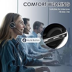 PrancyBt Bluetooth Headset, V5.2 Wireless Headset