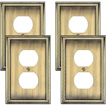 TREEWELL 6-Pack Black Single Toggle Light Switch Cover Plates - Solid Zinc Alloy, Corrosion Resistant