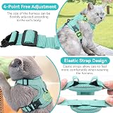 Grantop Cat Harness and Lead Set Mint Green S Reflective Escape-Proof Vest view 6