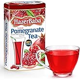HazerBaba Turkish Pomegranate Tea Powder Instant Drink, 8.8oz (Pack of 1) | Water Flavoring Tin Drink Mix Box, Cold Ice Tea, Hot Sweet Tea Beverage, Water Enhancer, Pomegranate Juice Box, Caffeine Free