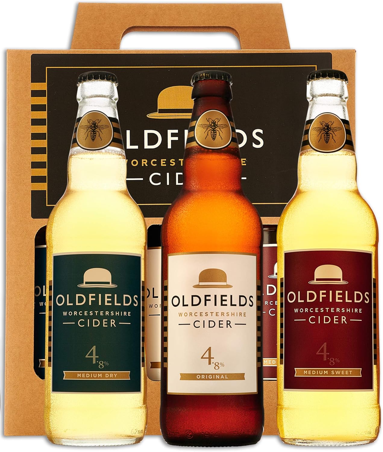 Hobsons Oldfields Mixed English Cider Gift Pack Set 500ml Bottles 3