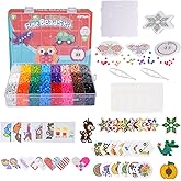 ARTKAL Fuse Beads Kit 4800pcs 24 Colors 5mm Iron Beads Kit with 5 Pegboards 55 Patterns 2 Tweezers 2 Ironing Paper, Great for Christmas Birthday