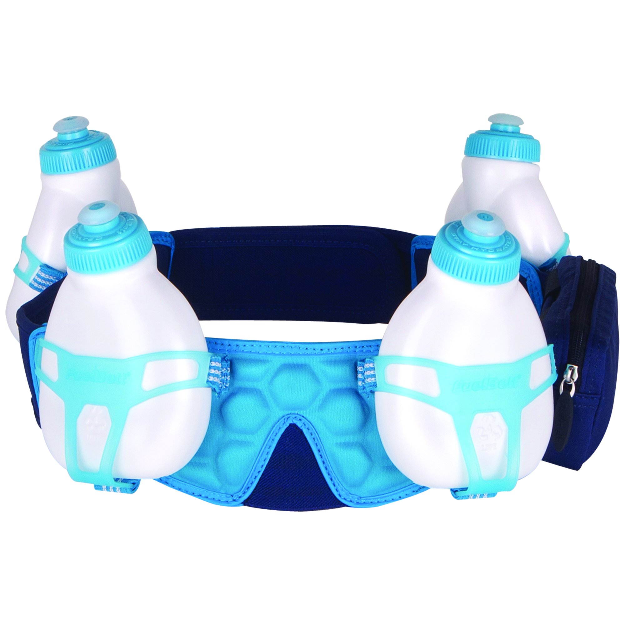 Fuel Belt Helium 4 Bottle Hydration Belt - Deep Sea Blue/Honolulu Blue, Large
