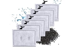 ELXXROONM 6 Packs Small Filters Cartridges Compatible with Aqueon Small Filter Carbon Filter Cartridge Compatible with Aqueon QuietFlow E Internal Power Filter 10 and 1/2.5/5 Gallon Minibow Aquarium Filters