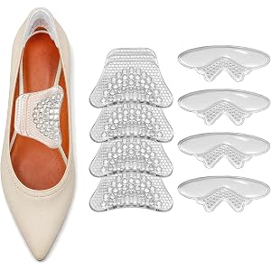 AAKQ Arch Support Inserts & Heel Pads for Women – Medium & Low Arch Support, Plantar Fasciitis Relief, Heel Grips & Shoe Fill
