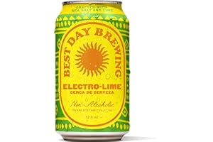 Best Day Brewing Non-Alcoholic Craft Beer - Premium Ingredients for Full Flavor - Low Carb & Low Calorie (12 fl oz Cans) (12-Pack, Electro-Lime)