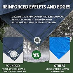 FoundGo Canvas Tarp 10'*16' Heavy Duty Water
