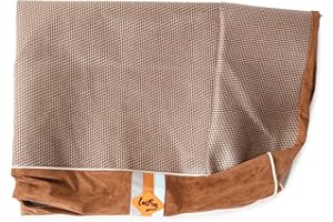 Laifug Orthopedic Memory Foam Extra Large Dog Bed with Pillow and Durable Water Proof Liner & Removable Washable Cover & Smart Design (Jumbo (50"x36"x10"), Chocolate)