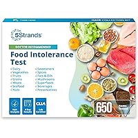 5Strands Food Intolerance Test, Accurate Hair Analysis, 658 Items Tested, at Home Food Sensitivity Test Kit for Adults & Kids