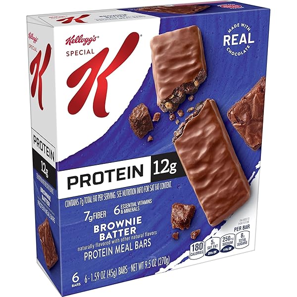 SPECIAL K BAR PROTEIN MEAL BARS, 12G OF PROTEIN, GOOD SOURCE OF FIBER, BROWNIE BATTER (6 BOXES, 36 COUNT)