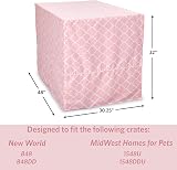 New World XL Dog Crate Cover with Teflon Protector fits 122cm Crates Pink view 6