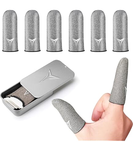 10 Set Anti Sweat Gaming Finger Sleeves For Mobile Game Controller And Console, Breathable Touch Screen Fingers Thumb Sleeves Cover Gloves - View #12