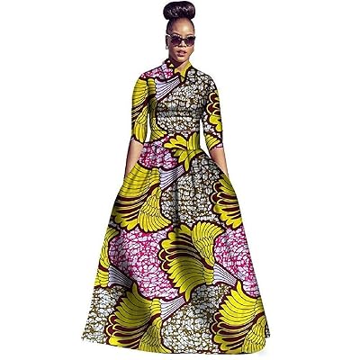 Ivay Womens African Maxi Dresses Dashiki Print Skirt Kenya | Ubuy