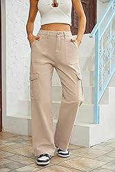 QYANGG High Waist Cargo Pants Women Stretch Baggy