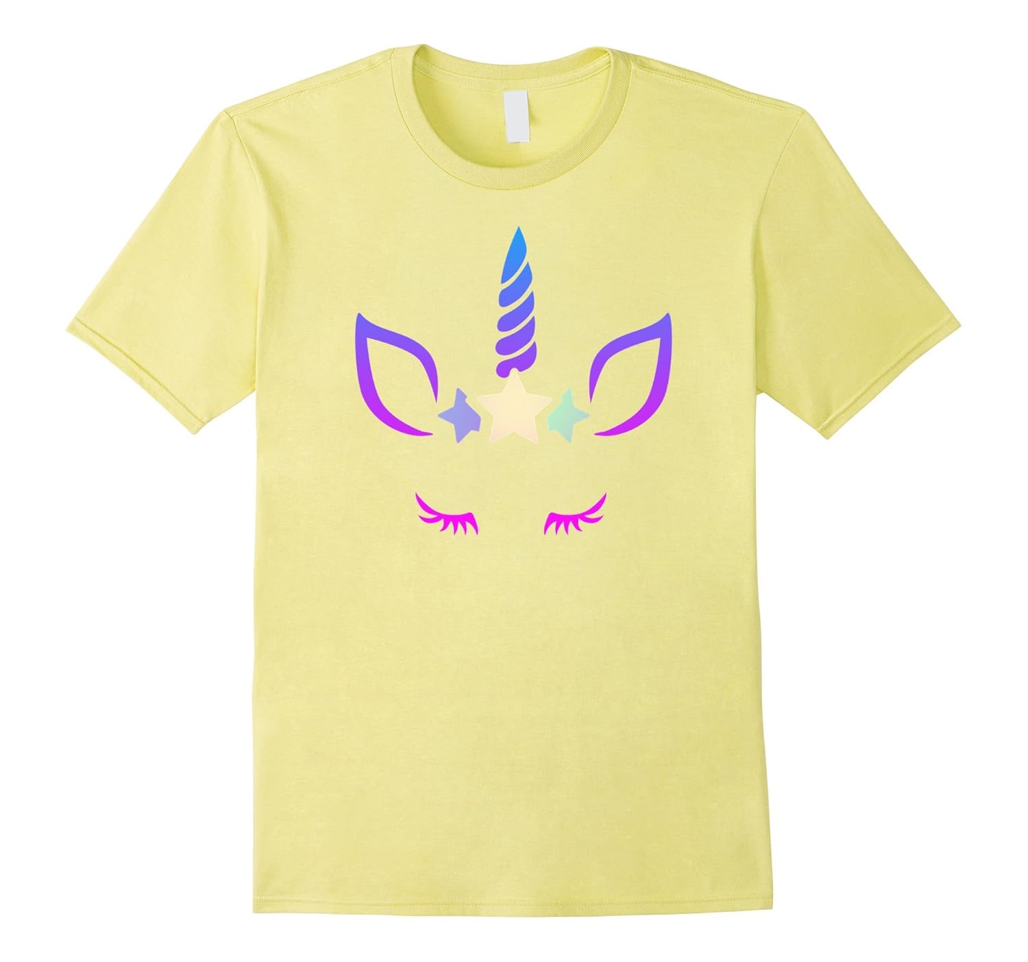 Unicorn Face T-Shirt with Eyelashes-ANZ