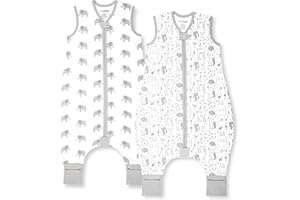 Mama Cheetah Toddler Sleep Sack with Feet 2T, 0.5 TOG Organic Cotton Baby Wearable Blankets with Legs, Baby Sleeping Bag for Walkers, Early Walker Medium