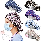 Scrub Caps Women Satin Lined Ponytail Surgical Caps for Women Scrub Hats
