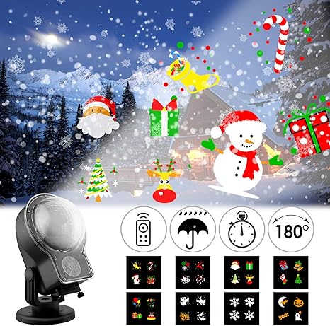 Proiettore Luci Natalizie Amazon.Albrillo Proiettore Luci Natale Led Illuminazione Esterno Interno 2 In 1 Neve E Immagini Telecomando 8 Lenti Intercambiabili 6 Tipi Di Temporizzata Luci Natalizia Per Compleanno Festa Ip44 Amazon It Illuminazione