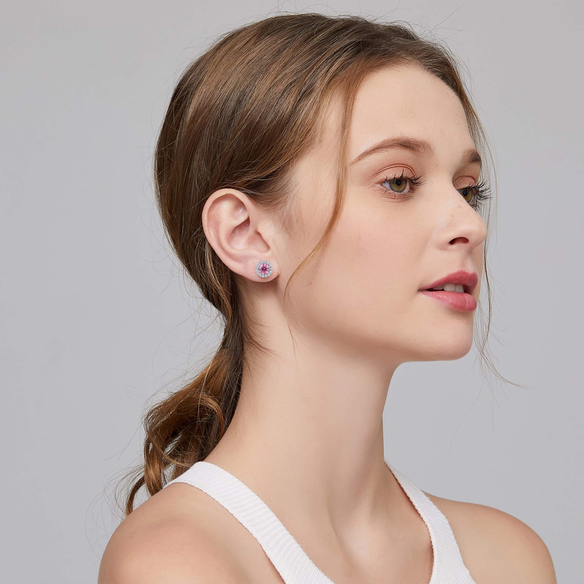 Pink Diamond Earrings