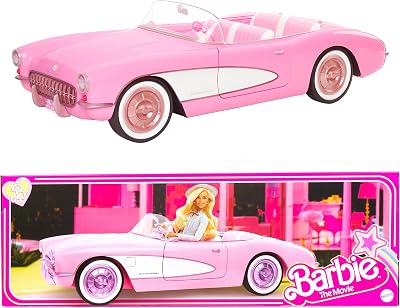 Barbie The Movie Car Pink Corvette Convertible Collectible HPK02
