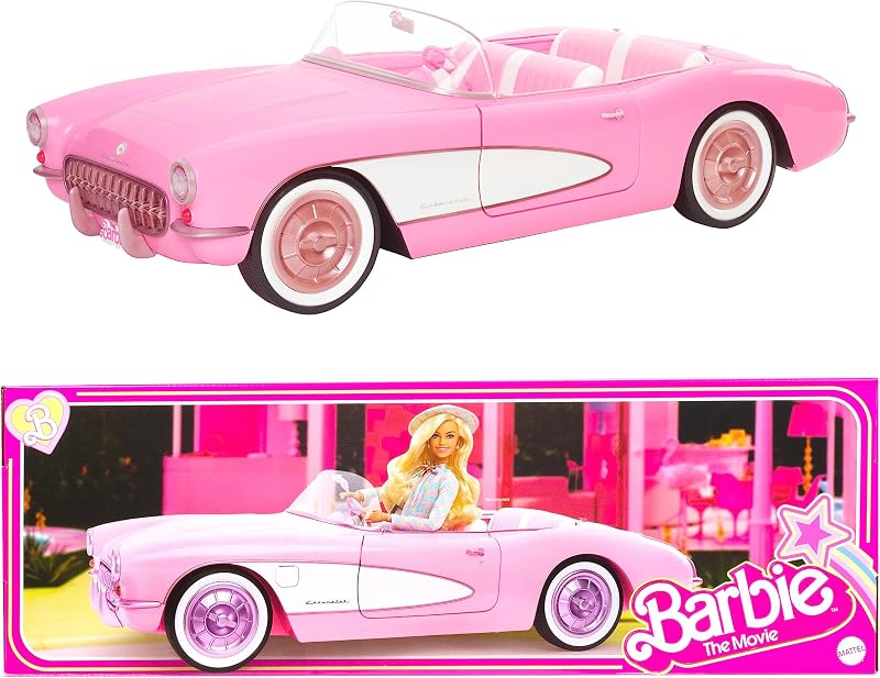 Barbie The Movie Car Pink Corvette Convertible Collectible HPK02